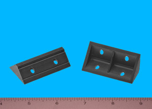 Vertical Corner Brace Black 2" X 3/4" X 3/4", Bag of 10