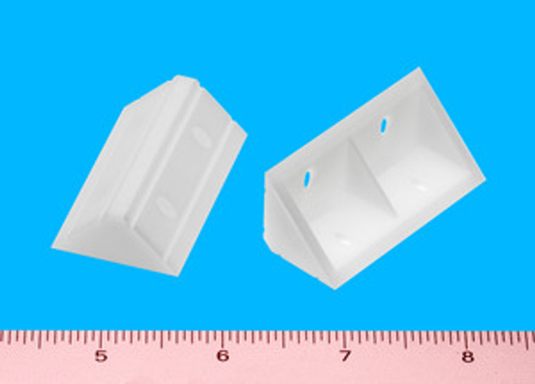 Vertical Corner Brace White 2" X 3/4" X 3/4", Bag of 10