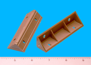 Vertical Corner Brace Tan 3-1/2" X 3/4" X 3/4", Bag of 10