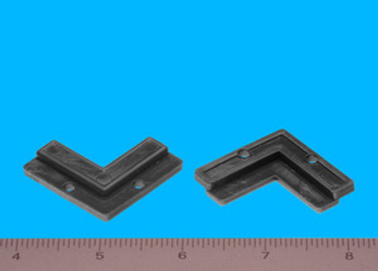 Glass Corner Clip Brown 1/8", Bag of 4