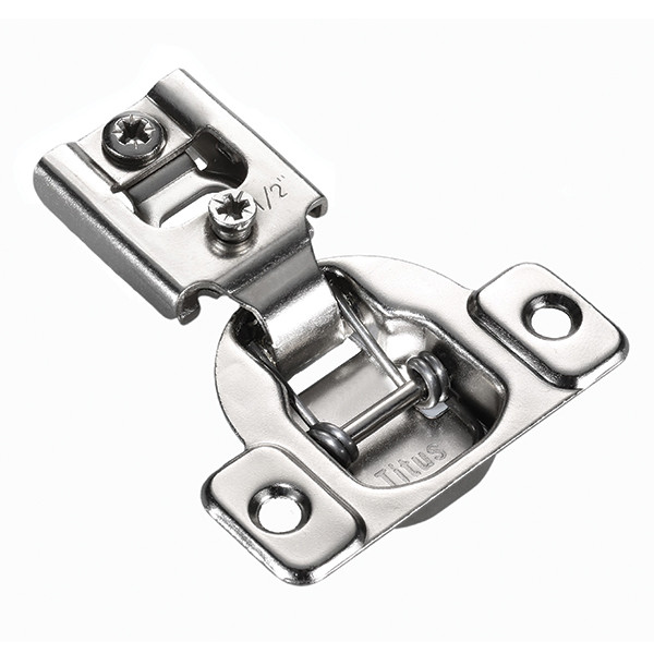 Pro-Pack 10pcs, Titus 3-Way Adjustment FaceFrame Hinges, Screw On,1/2" Ol