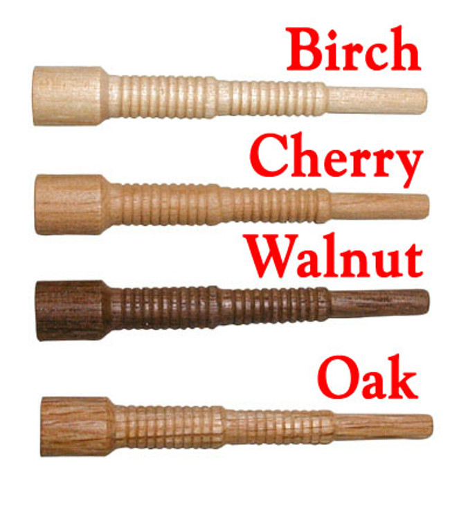 100 Miller Dowel, 3/8" Cap Diameter Walnut 2-3/4" Long