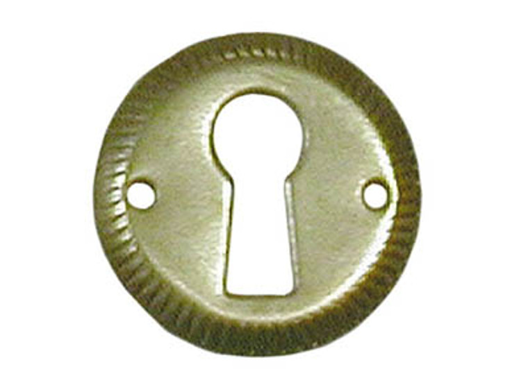 Keyhole Escutcheon, Brass 1" Dia