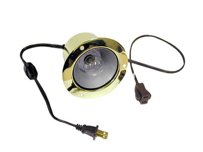 Incandescent Light,Flange Mount w/screws, Switch, Similar To # Slffh2 Blk Black
