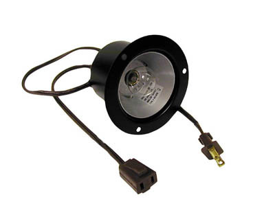 Incandescent Light, Flange Mount w/screws, no switch, Similar To # Slffh3 Blk Black