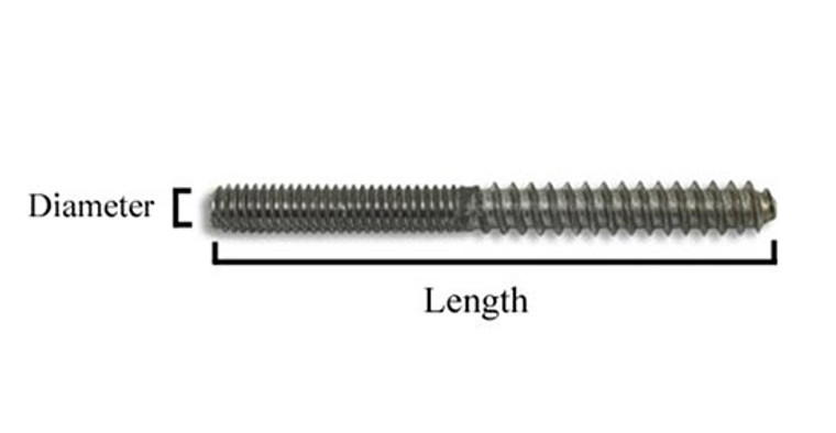 Hanger Bolt 1/4" x 2-1/2" Full Thread