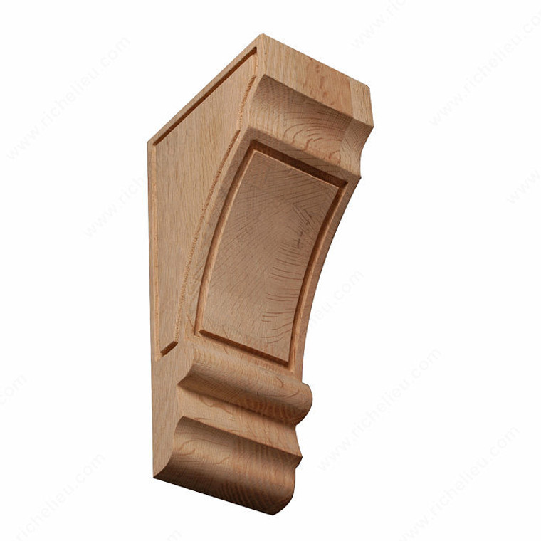 Mission & Shaker Corbel - MS6, Species Red Oak, Height - Overall Dimensions 12 in, Depth - Overall Dimensions 6 in, Width 4 1/4 in