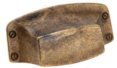 Traditional Brass Pull - 1512, Finish Oxidized Brass