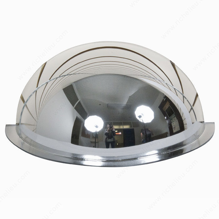 Acrylic 180G Hemispheric Safety Mirror, Lightweight, solid acrylic., Diameter 48 in