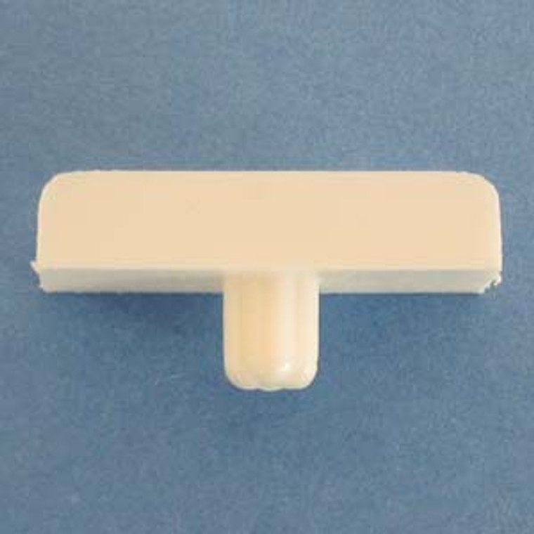 Vertical Divider Clip White 1/4" with 1/4" peg, Bag of 4