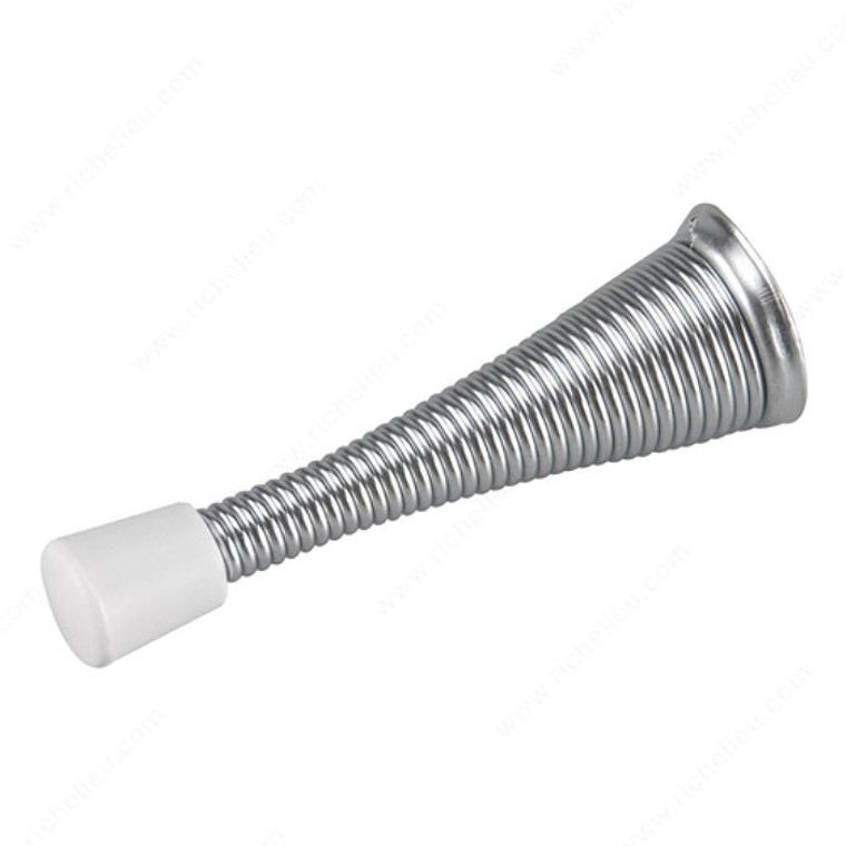 Flexi Door Stop, Protects walls from swing of door., Finish Zinc, Projection - Overall Dimensions 3 in