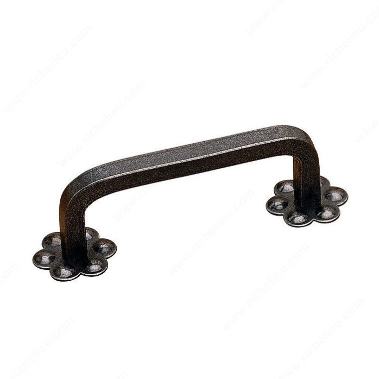 Traditional Forged Iron Pull - 2204, Finish Matte Black