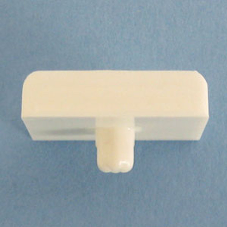 Vertical Divider Clip White 3/4" with 1/4" peg, Bag of 4