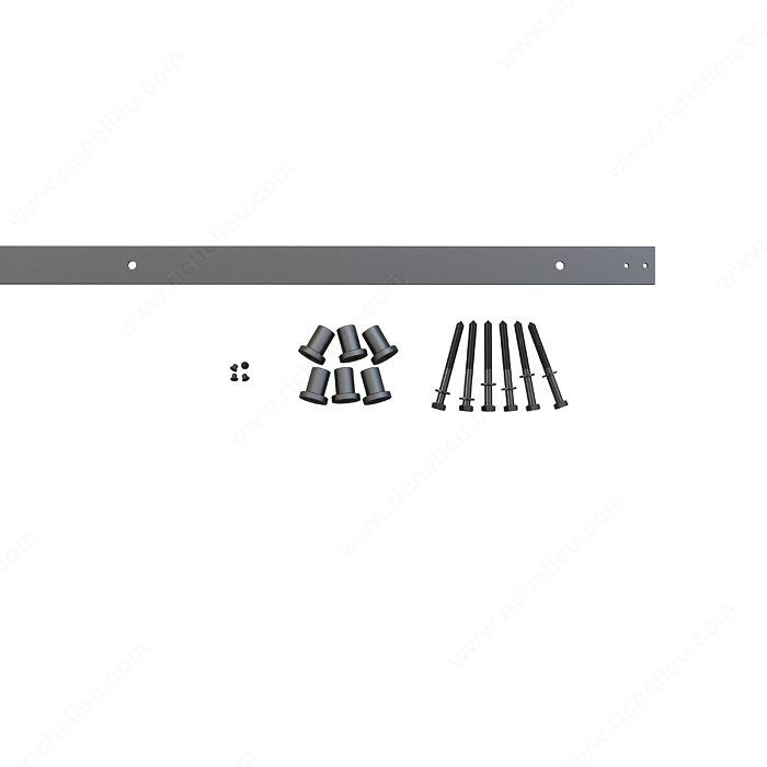 Flat Rail, Black, Rail Length 2.5 m, Number of Doors 2 / 1