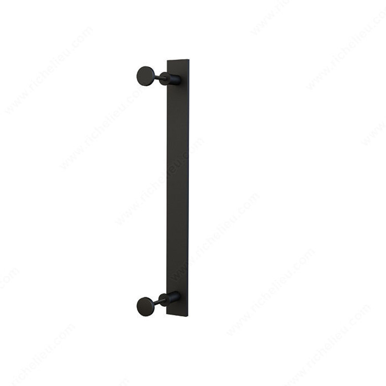 Barn Door Single Pull, Industrial Style Single Handle, Finish Black, Material Steel