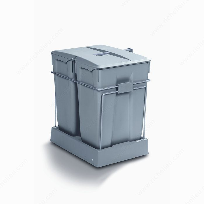 Bottom-Mount Recycling Center, Total Capacity 70 l, Finish Silver Grey, Height Min. 595 mm, Height 593 mm