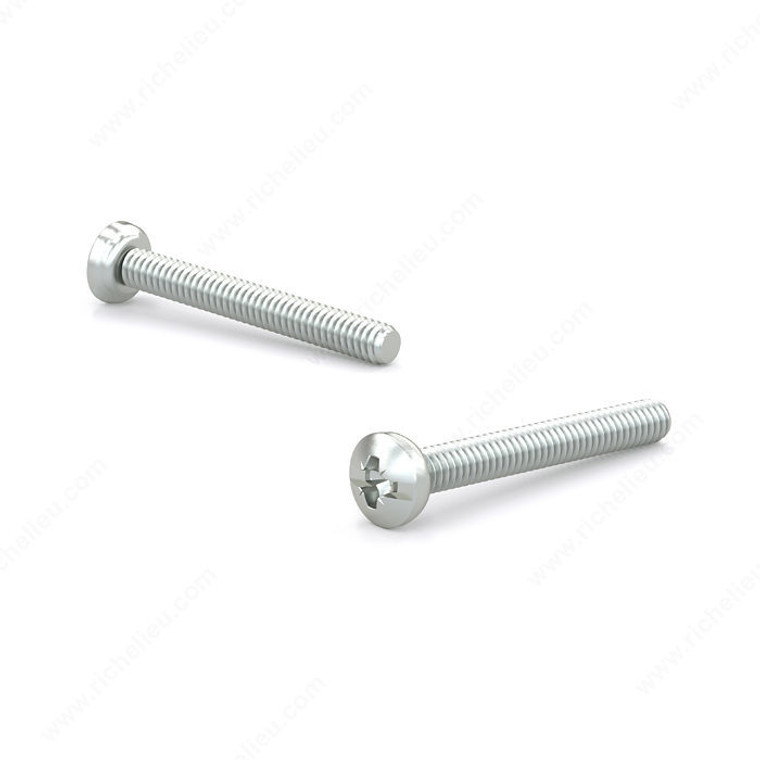 Zinc Plated Machine Screw, Pan Head, Combined Pozi Slot Drive, PITCH 0.7, Type B Point, M4 metric screw with zinc plating, Length 40 mm PRO-PACK 2