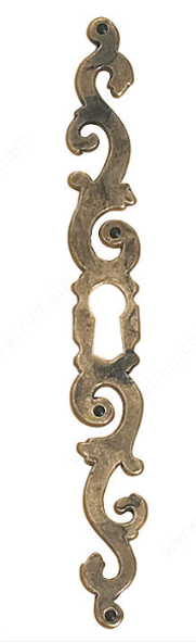 Classic Keyhole Plate, Finish Oxidized Brass, Material Brass, Screw/Nail 135140-xxx (Included)
