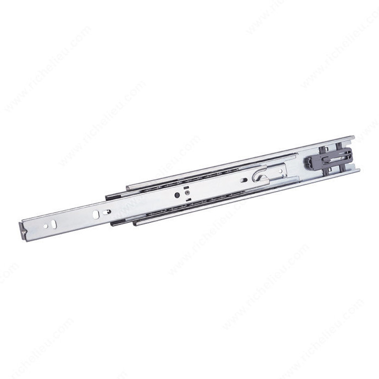 Series 3832SC Full-Extension/Self-Closing Slide, Finish Black, Slide Length 20 in