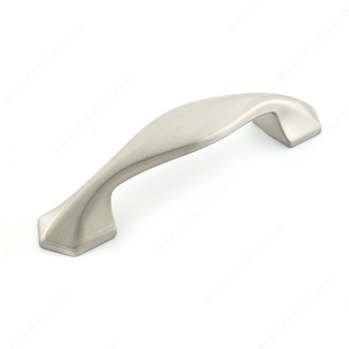 Transitional Metal Pull - 5078, Center to Center 96 mm, Finish Brushed Nickel, Projection - Overall Dimensions 31 mm