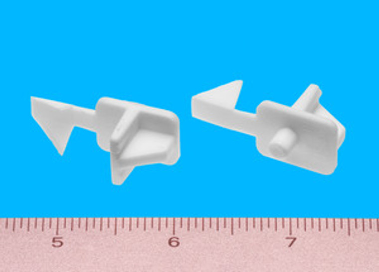 Shelf Support - 1/2" - 5mm peg - Locking Wings, White, Bag of 24