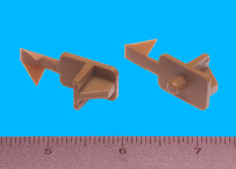 Shelf Support - 5/8" - 5mm peg - Locking Wings, Tan, Pkg of 100 (OVERSTOCK PRICE 12/26/13)