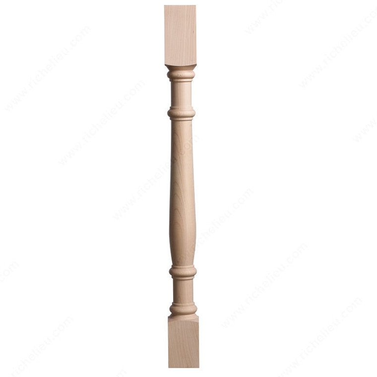 #6059 Table Leg, Species Maple, Height - Overall Dimensions 35 3/8 in, Width 3 in