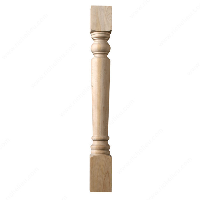 Wood Half Leg, Height - Overall Dimensions 36 in, Species Birch