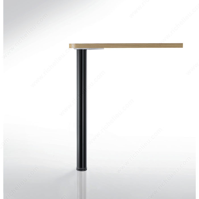 1100 mm (43-1/4'') - Adjustable Bar Table Leg - 6151, 30 mm (1- 3/16'') adjustment, Finish Black