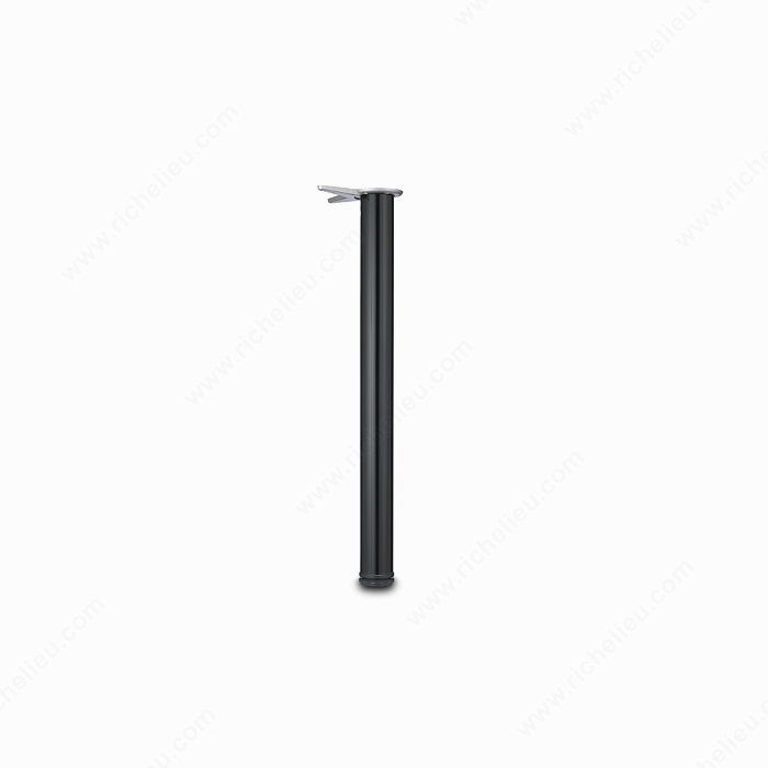 700 mm (27-1/2'') - Adjustable Table Leg - 6157, 30 mm (1- 3/16'') adjustment, Finish Black, Features Without UPC Code