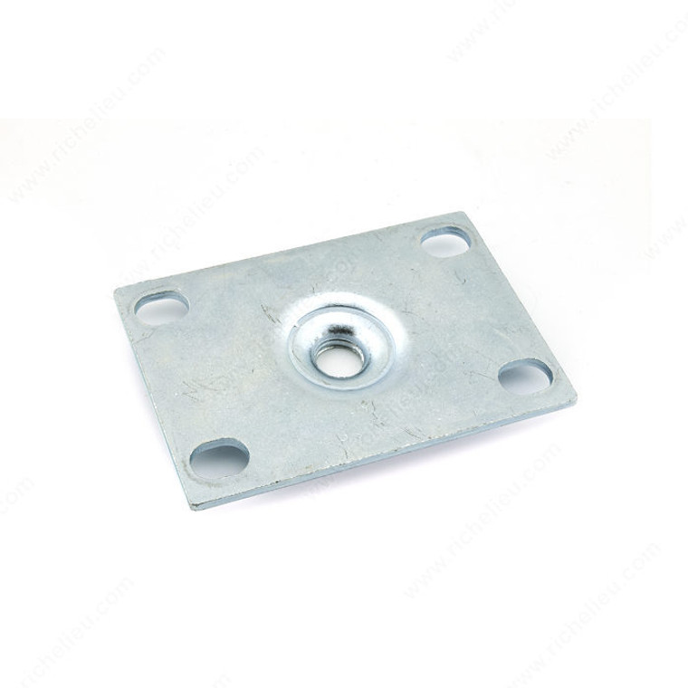 Plate for stainless steel furniture legs.