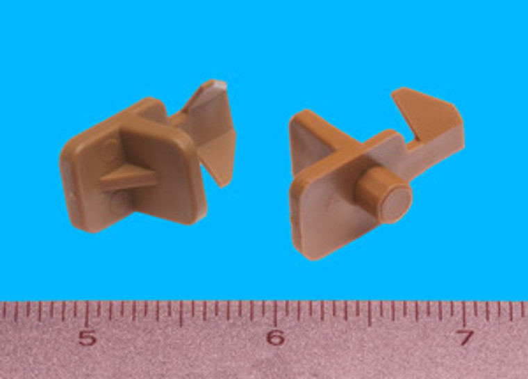 Shelf Support Locking Wings 5/16" - 1/4" peg, Tan, Pkg of 100