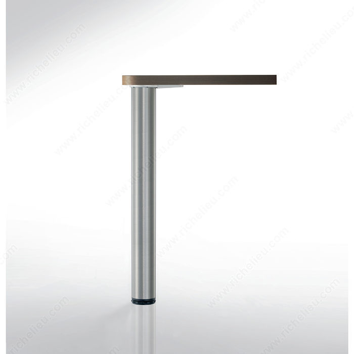 870 mm (34-1/4'') - Adjustable Table Leg - 6208, 30 mm (1- 3/16'') adjustment, Finish Brushed Nickel