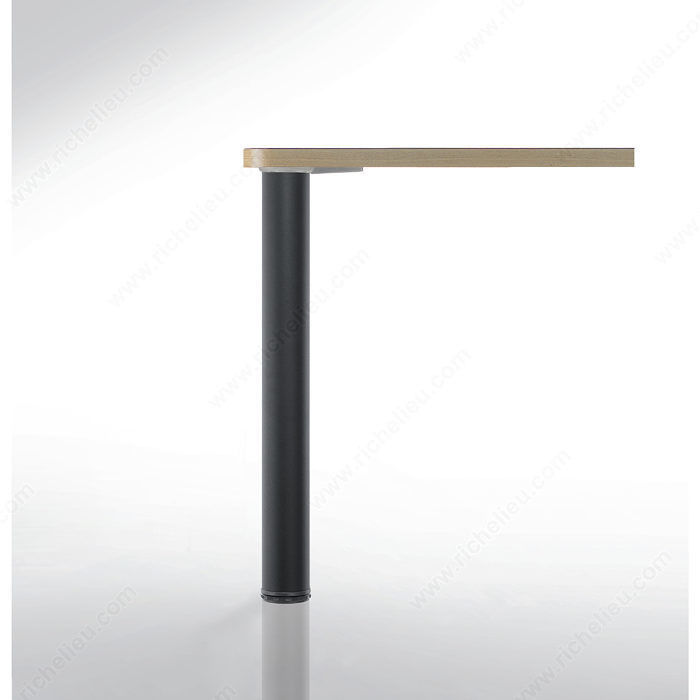 870 mm (34-1/4'') - Adjustable Table Leg - 6208, 30 mm (1- 3/16'') adjustment, Finish Black