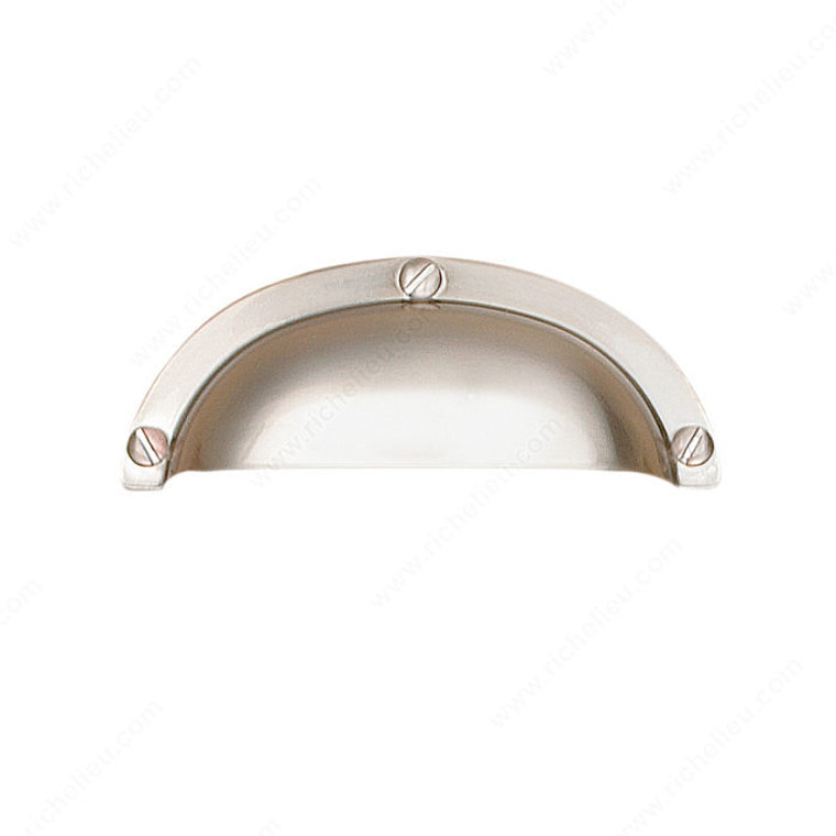 Traditional Metal Cup Pull - 6440, Finish Brushed Nickel