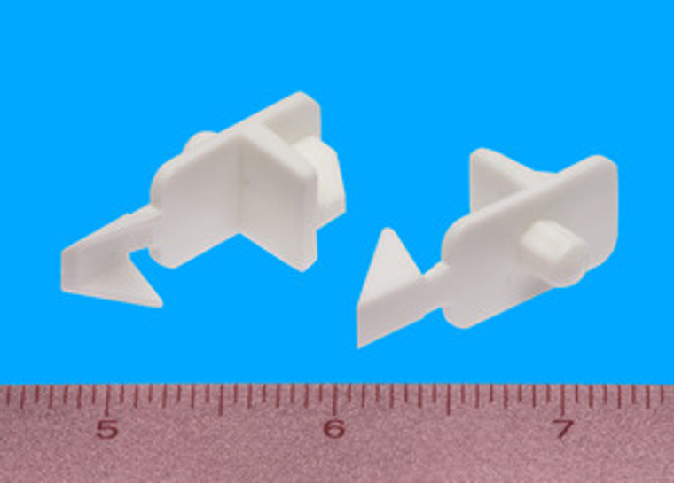 Shelf Support Locking Wings 5/8" - 1/4" peg, White, Pkg of 100