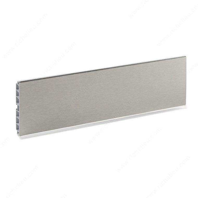 PVC Toe Kick, Height 100 mm, Finish Stainless Steel