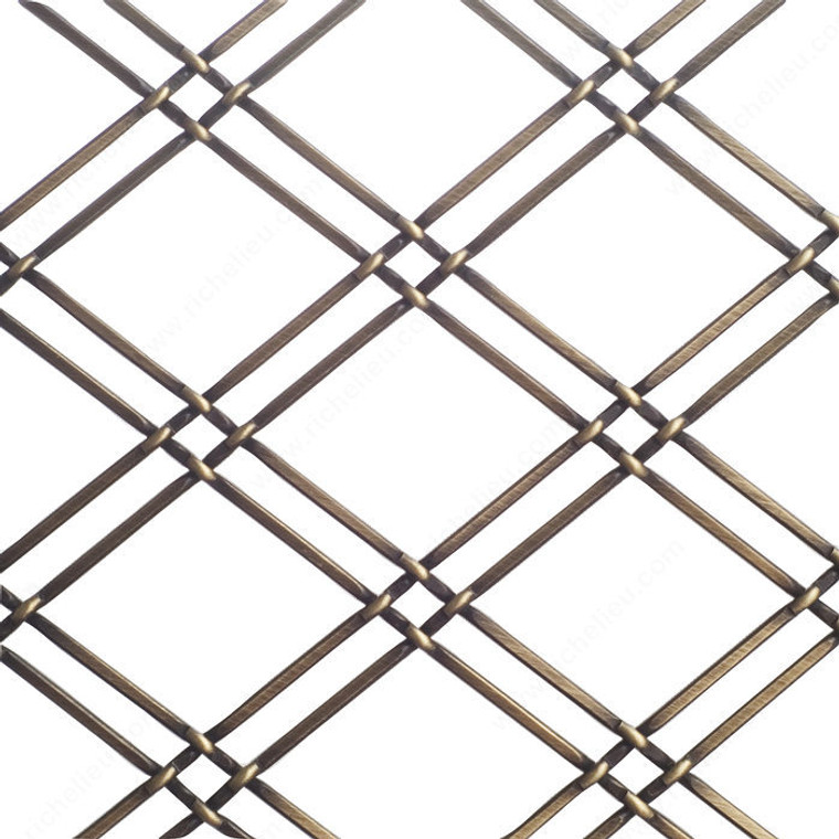 Decorative Wire Mesh - 881, Finish Burnished Brass, Width - Overall Dimensions 36 in, Length - Overall Dimensions 48 in