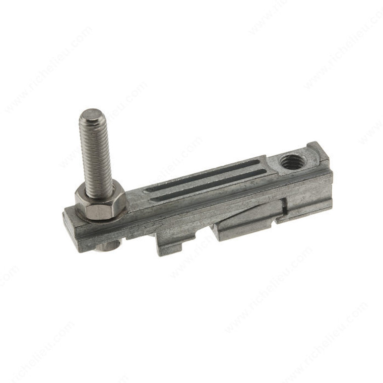 Suspension plate, including M8 hanger bolt, with integrated assembly wedge,