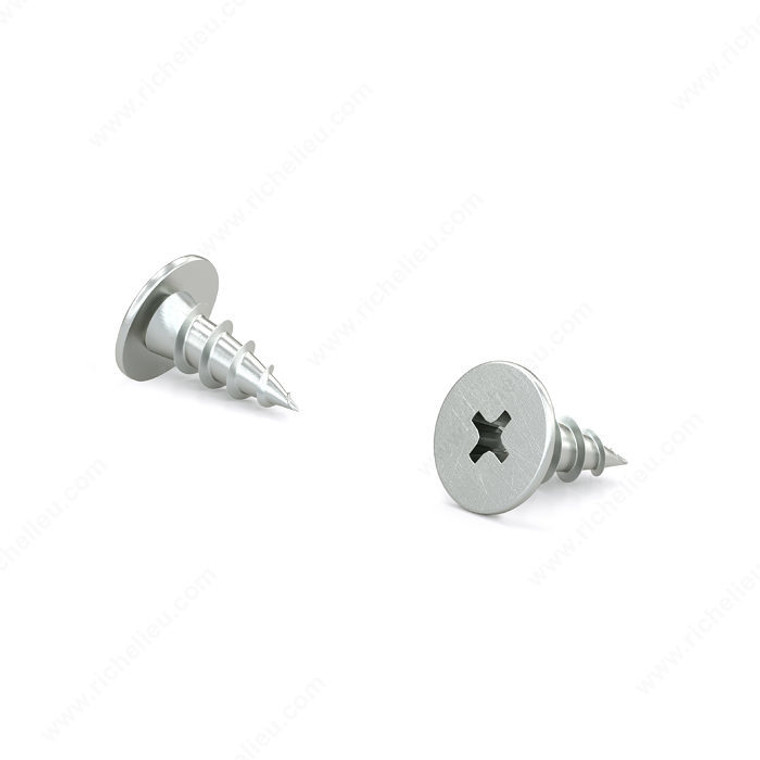 Zinc-Plated Wood Screw, PowerHead, Phillips Drive, Coarse Thread, Regular Wood Point, Screws for metal Kolbe Korner drawer fronts,