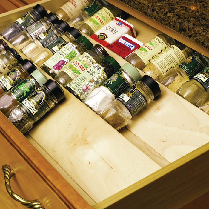 Wood Spice Divider, Width 1 524 mm, Depth 445 to 528 mm