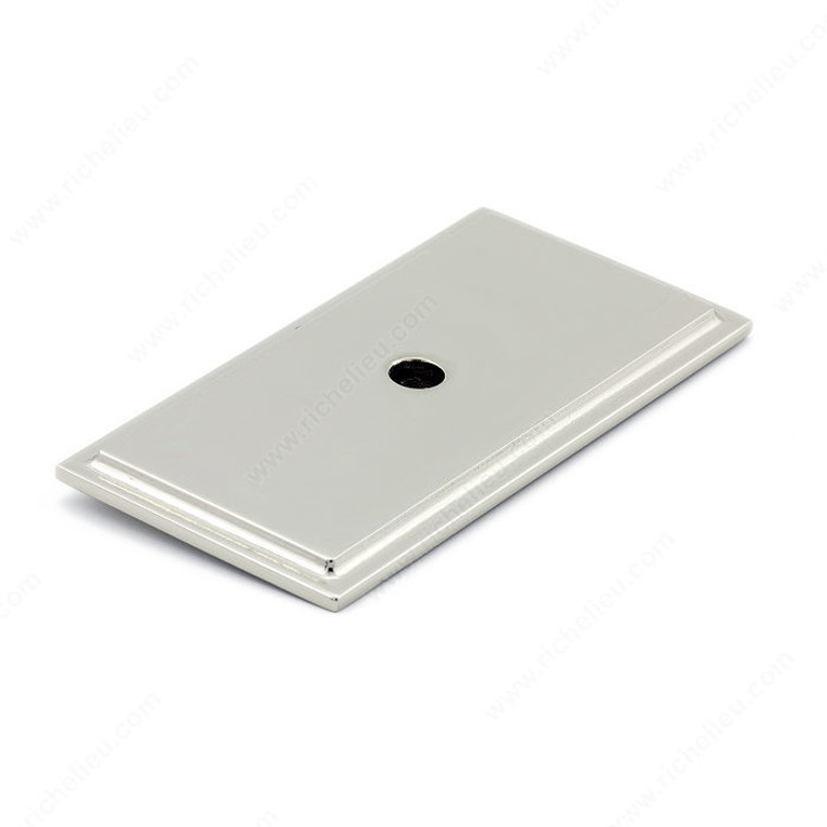 Transitional Metal Backplate for Knob - 1045, Finish Polished Nickel PRO-PACK 5