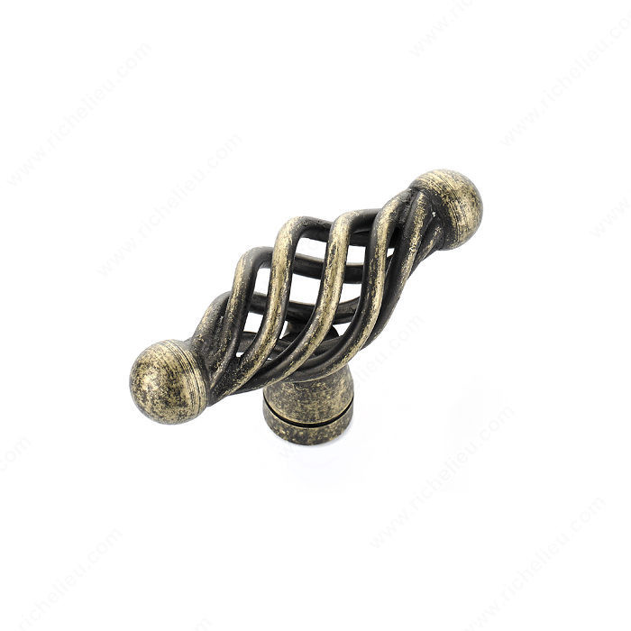 Traditional Metal Knob - 1056, Finish Antique English, Length - Overall Dimensions 55 mm, Projection - Overall Dimensions 20 mm PRO-PACK 2