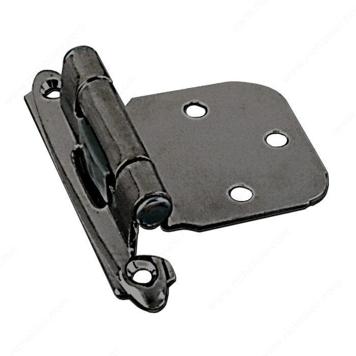 Semi-Concealed Self-Closing Hinge - 134, Finish Brushed Pewter, Finish Number 142, Type of Hinge Traditional Surface Hinge, Screw/Nail Included / #5 Screw PRO-PACK 3