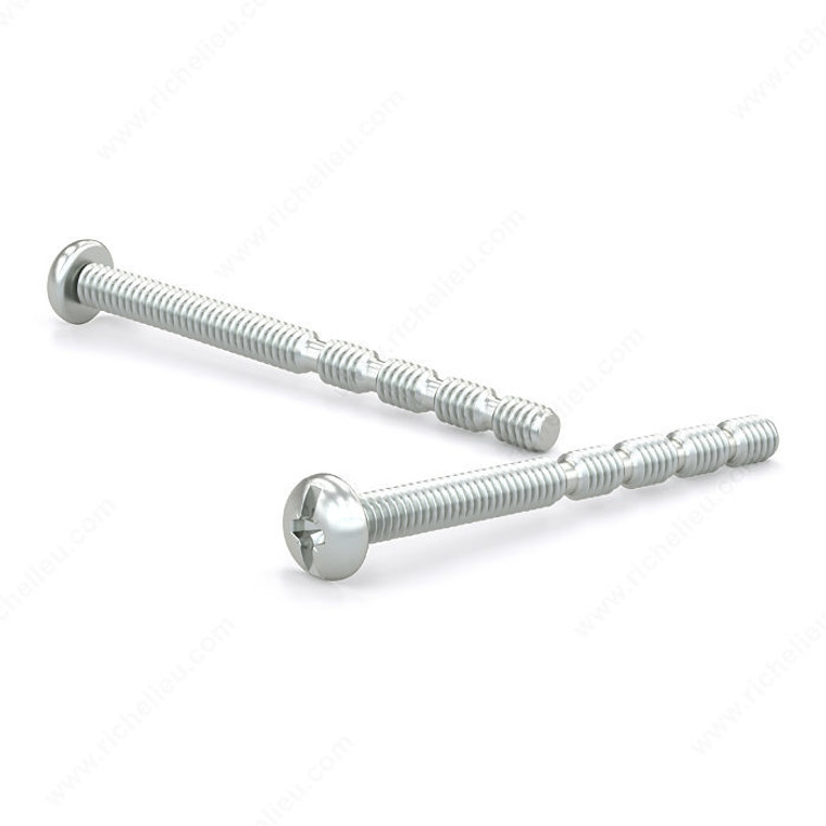 Zinc Plated Machine screw, Pan Head, Combined Pozi Slot Drive, PITCH 0.7, Type B Point, M4 metric breakaway screw with zinc plating, Our Divisions Richelieu PRO-PACK 5