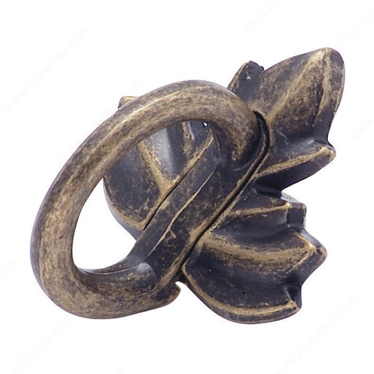 Eclectic Zinc Finger Pull - 4452, Finish Weathered Brass