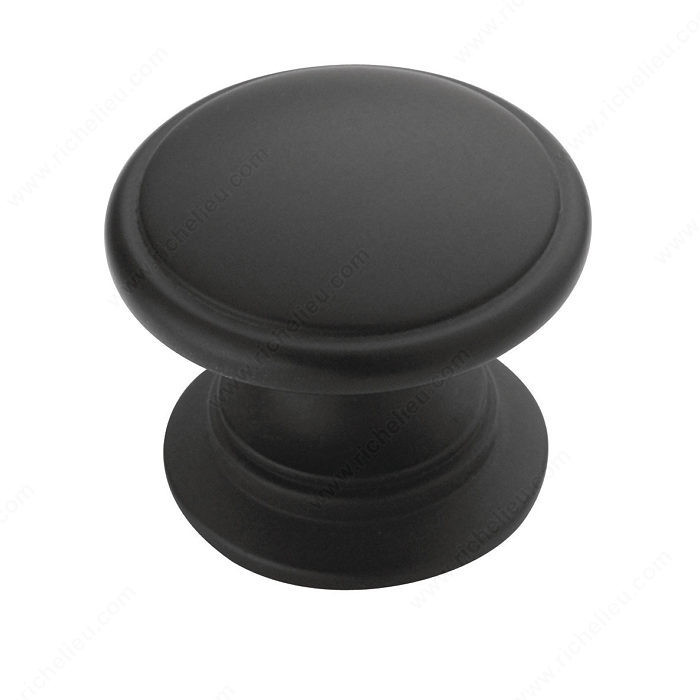 Allison Zinc Knob - 53012, Finish Flat Black PRO-PACK 5