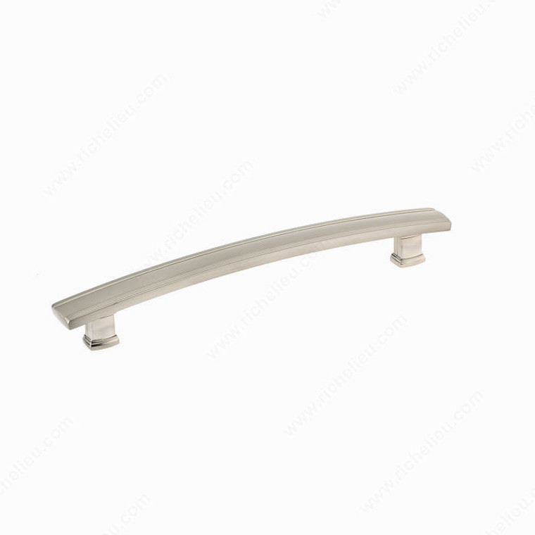 Transitional Metal Pull - 7070, Center to Center 192 mm, Finish Brushed Nickel, Projection - Overall Dimensions 35 mm