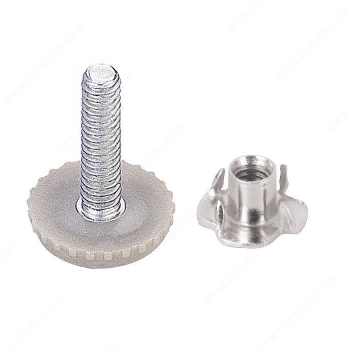 1/4''-20 Leveler - Steel/Plastic, Base diameter 3/4 in, Stem Length 1 1/4 in PRO-PACK 5