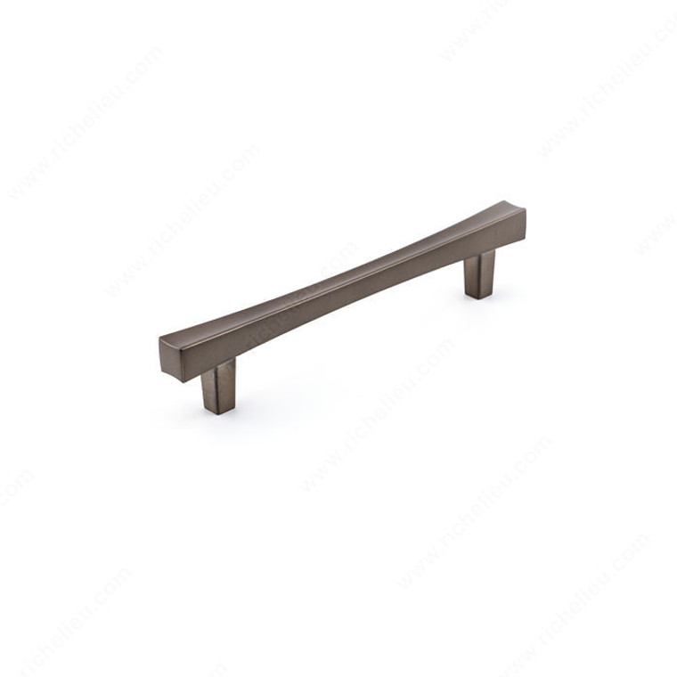 Transitional Metal Pull - 7227, Center to Center 128 mm, Finish Honey Bronze, Length - Overall Dimensions 168 mm
